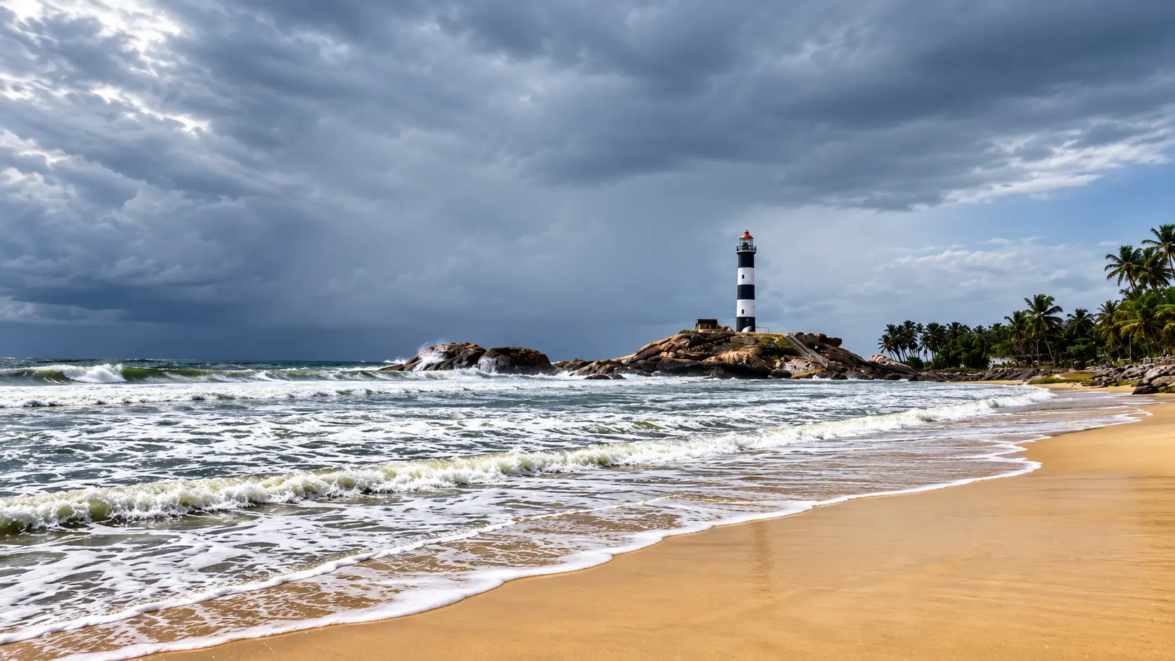 Kaup Beach and Lighthouse