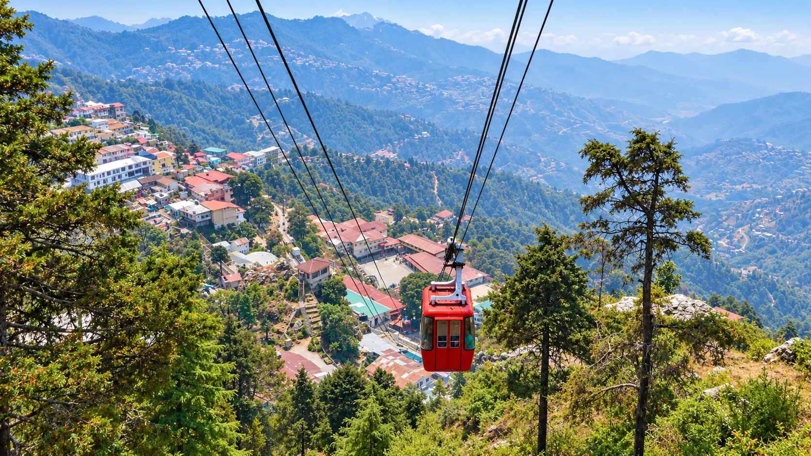 Mussoorie Mall Road and Gun Hill